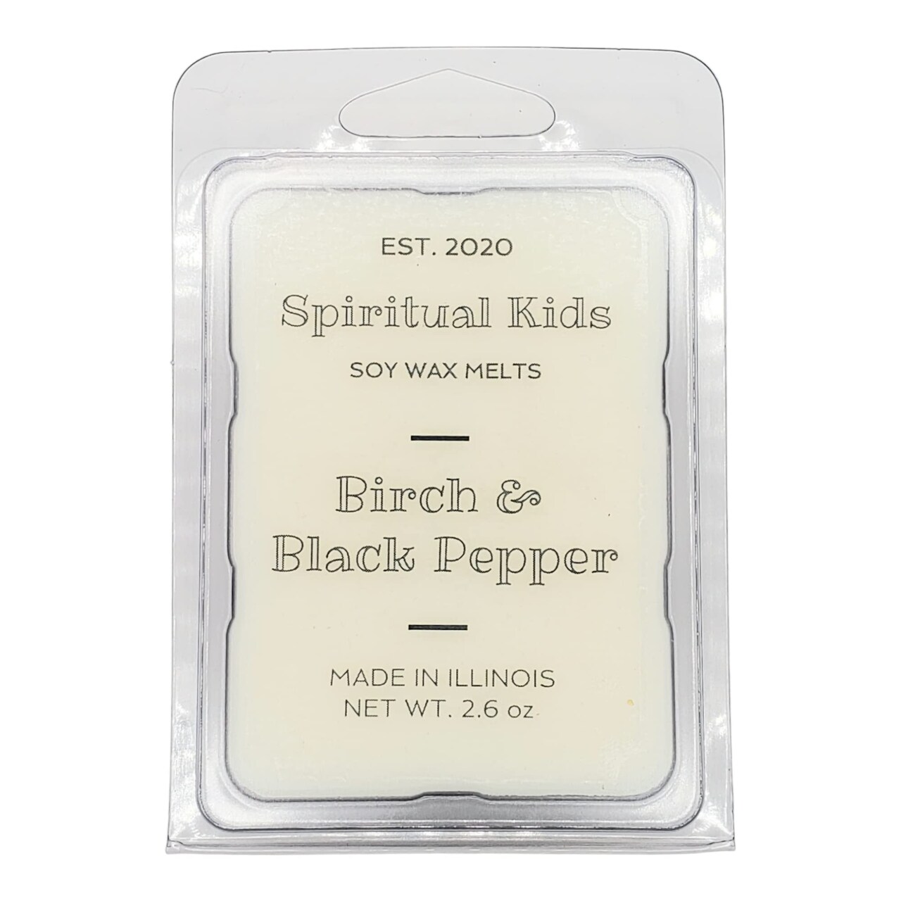 Birch & Black Pepper Soy Wax Melts 2.6oz 6 Cubes Hand Poured with Fragrant/Essential Oils HIGHLY SCENTED | Herbal & Spicy Wax Melts